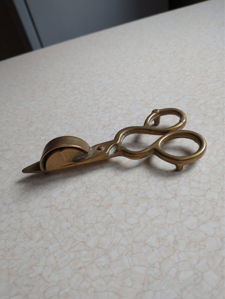 Mosiężne nożyce do świec 12 cm dłudości