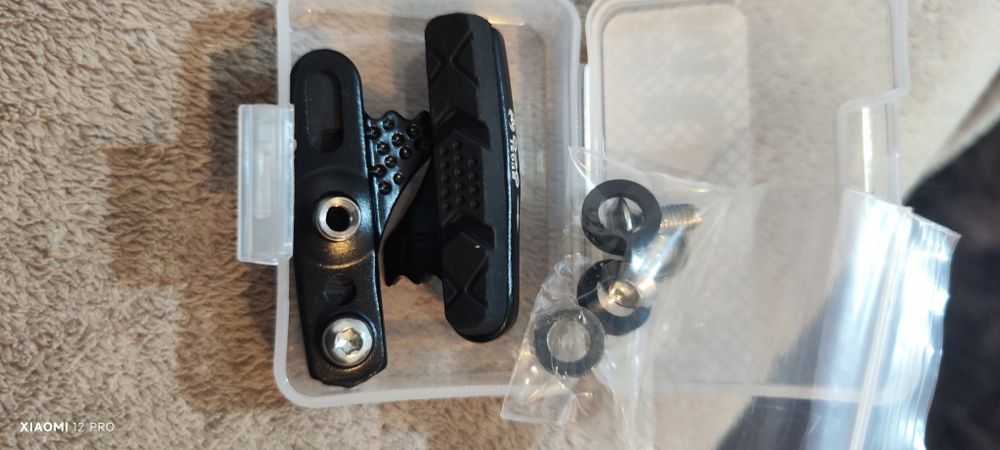 Pastilhas travão bicicleta aro carbono
