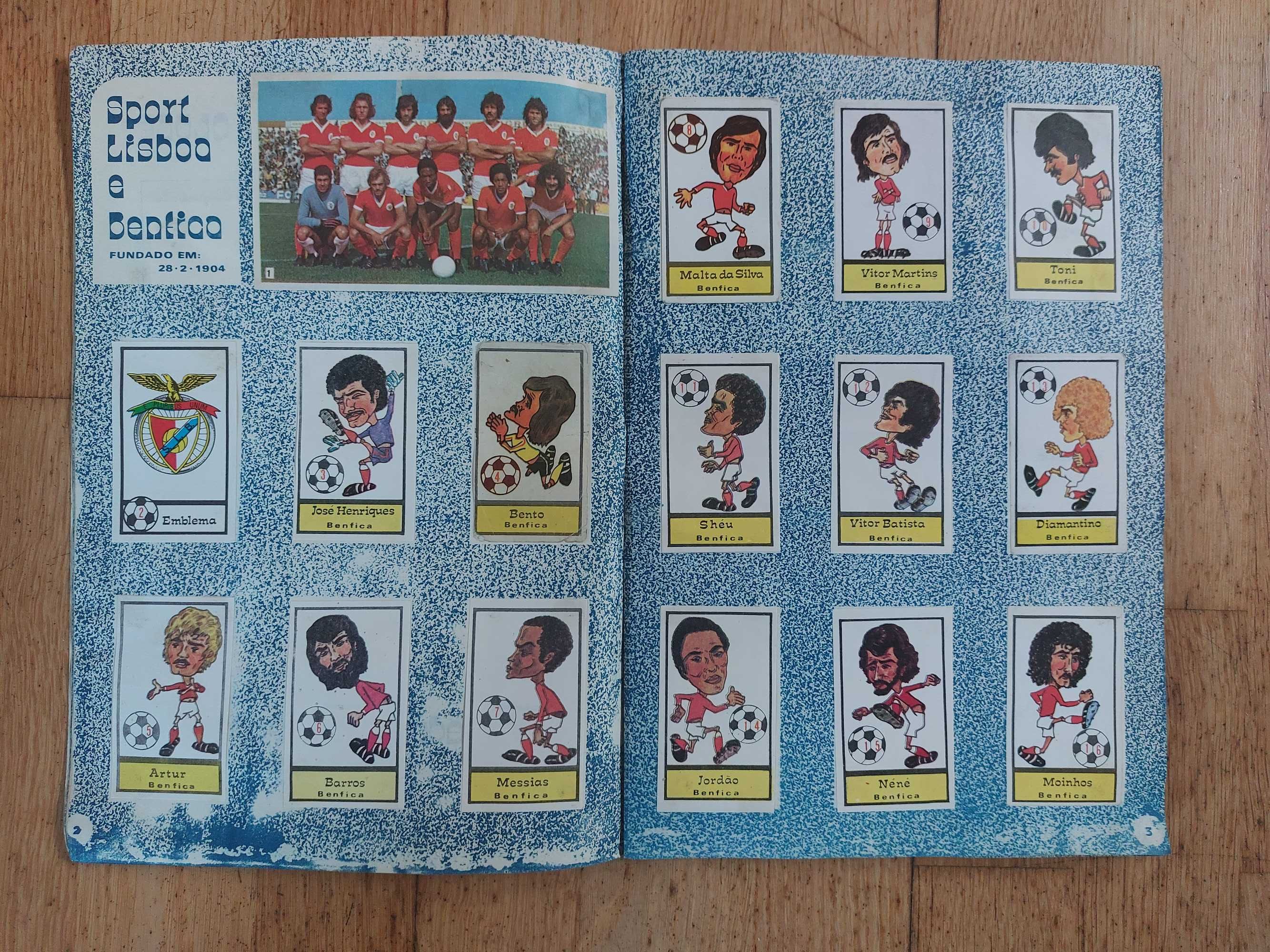 Álbum de caricaturas jogadores da 1.ª divisão 1976-77 - Completa