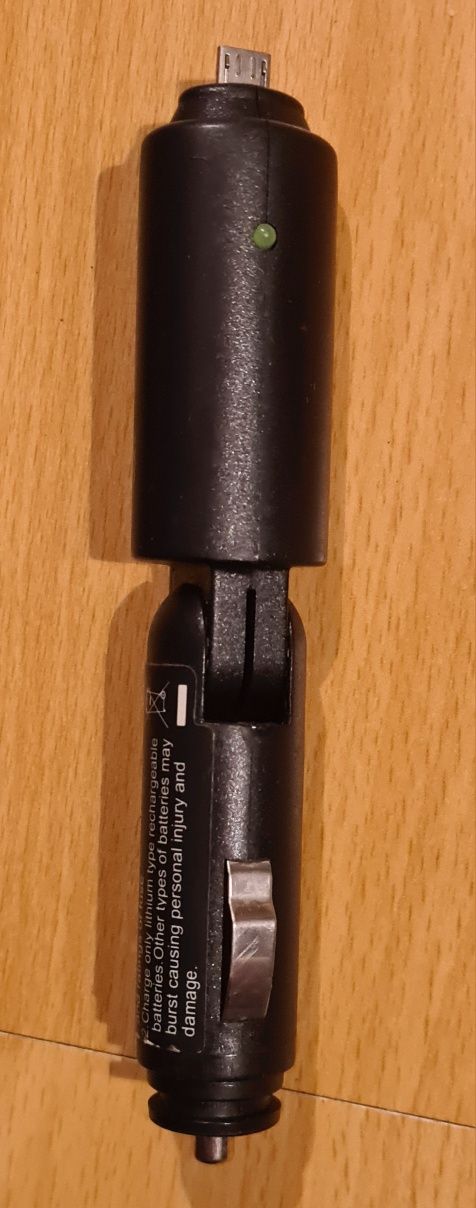 Adapter ładowarka 5V 180mA microUSB do gniazda zapalniczki
