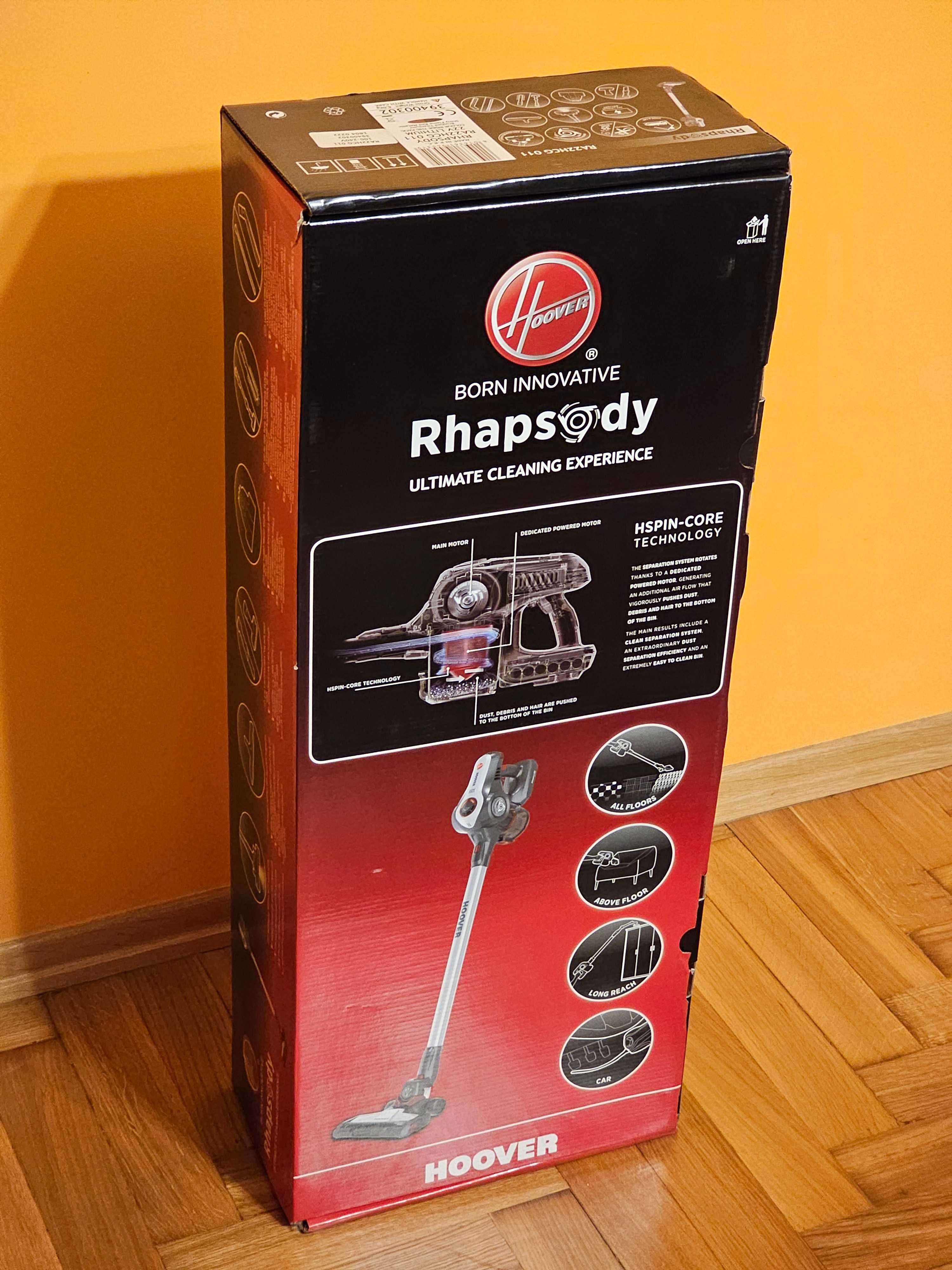 Odkurzacz pionowy Hoover Rhapsody RAP22HCG bezprzewodowy NOWY akumulat