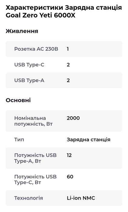 Зарядна станція Goal Zero Yeti 6000X