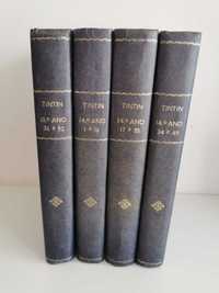 Coleção de 4 volumes de revistas Tintim