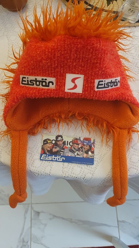 Eisbar Eisbaer czapka z włosami włochata narciarska unisex