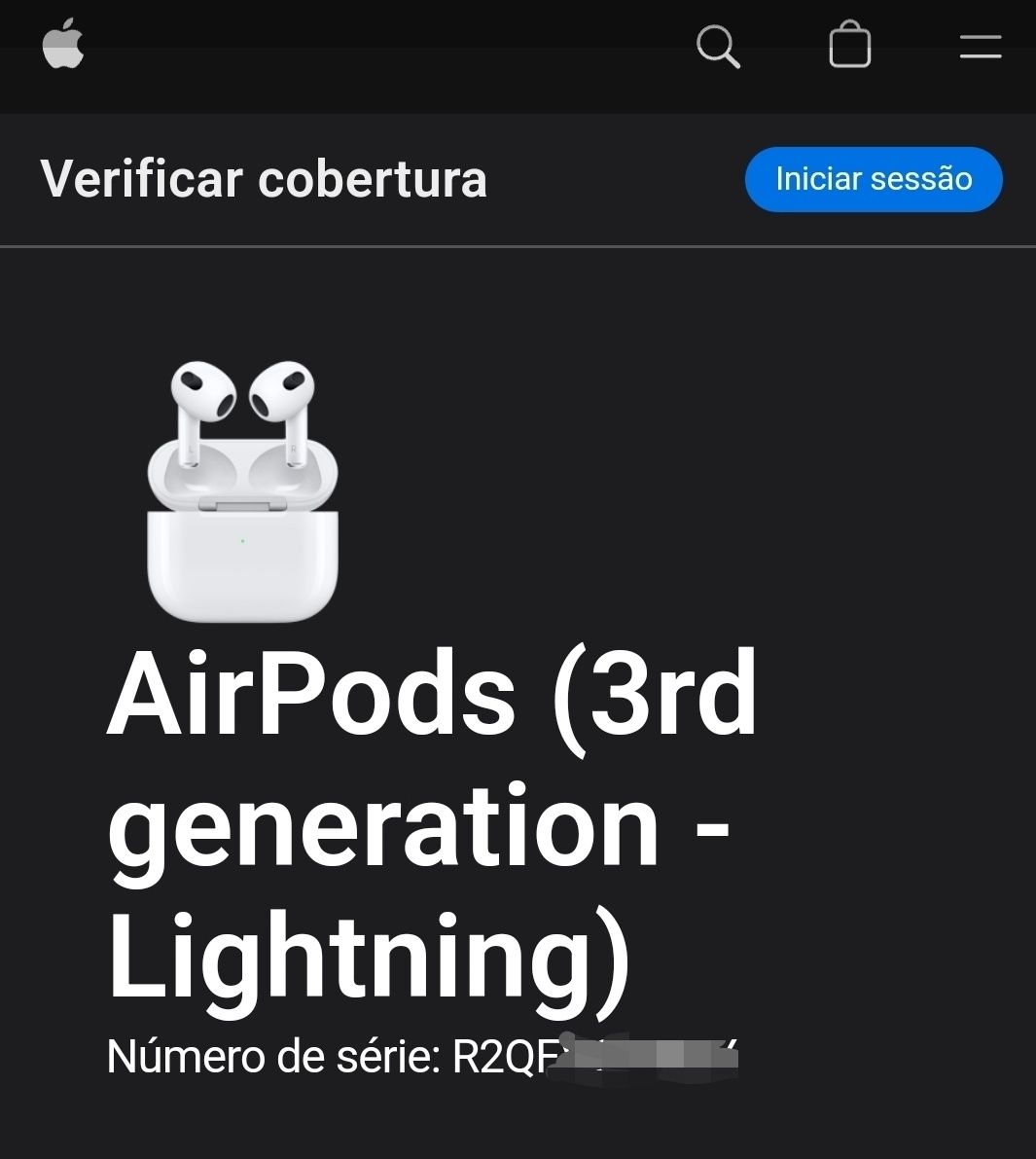 Apple AirPods 3a Geração Originais Selado com Garantia