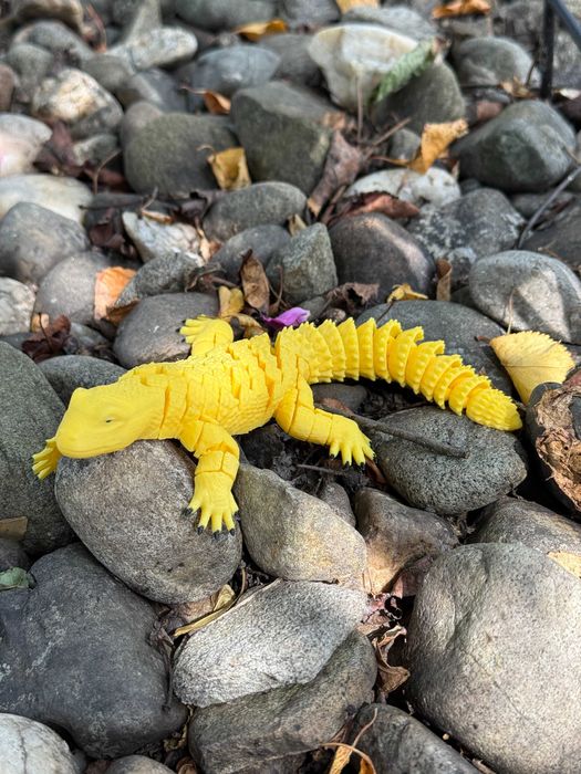 Jaszczurka Uromastyx (Biczogon) przegubowa 3D–pancerny gad z segmentów