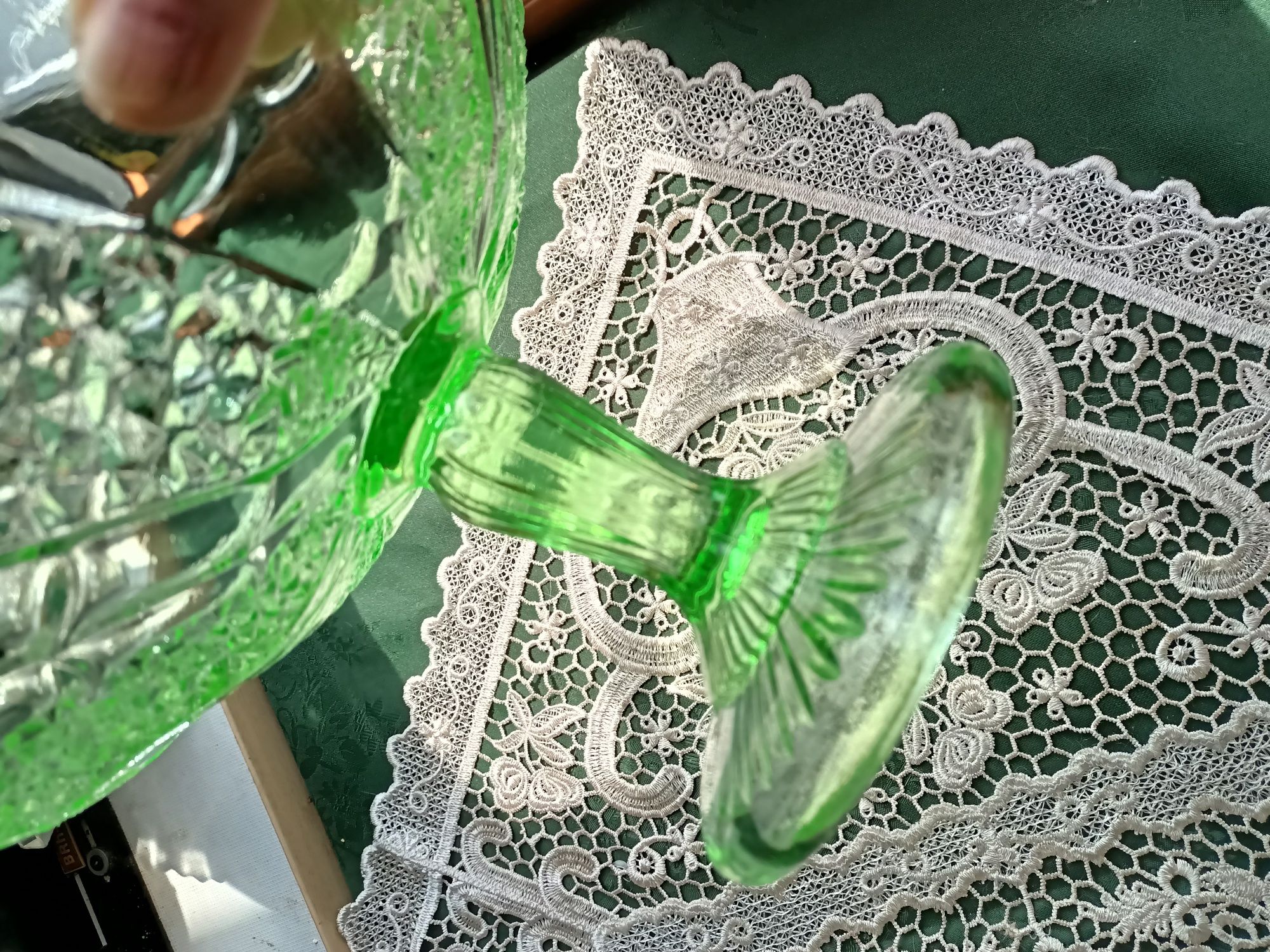Zielona patera płytka H S G Krosno