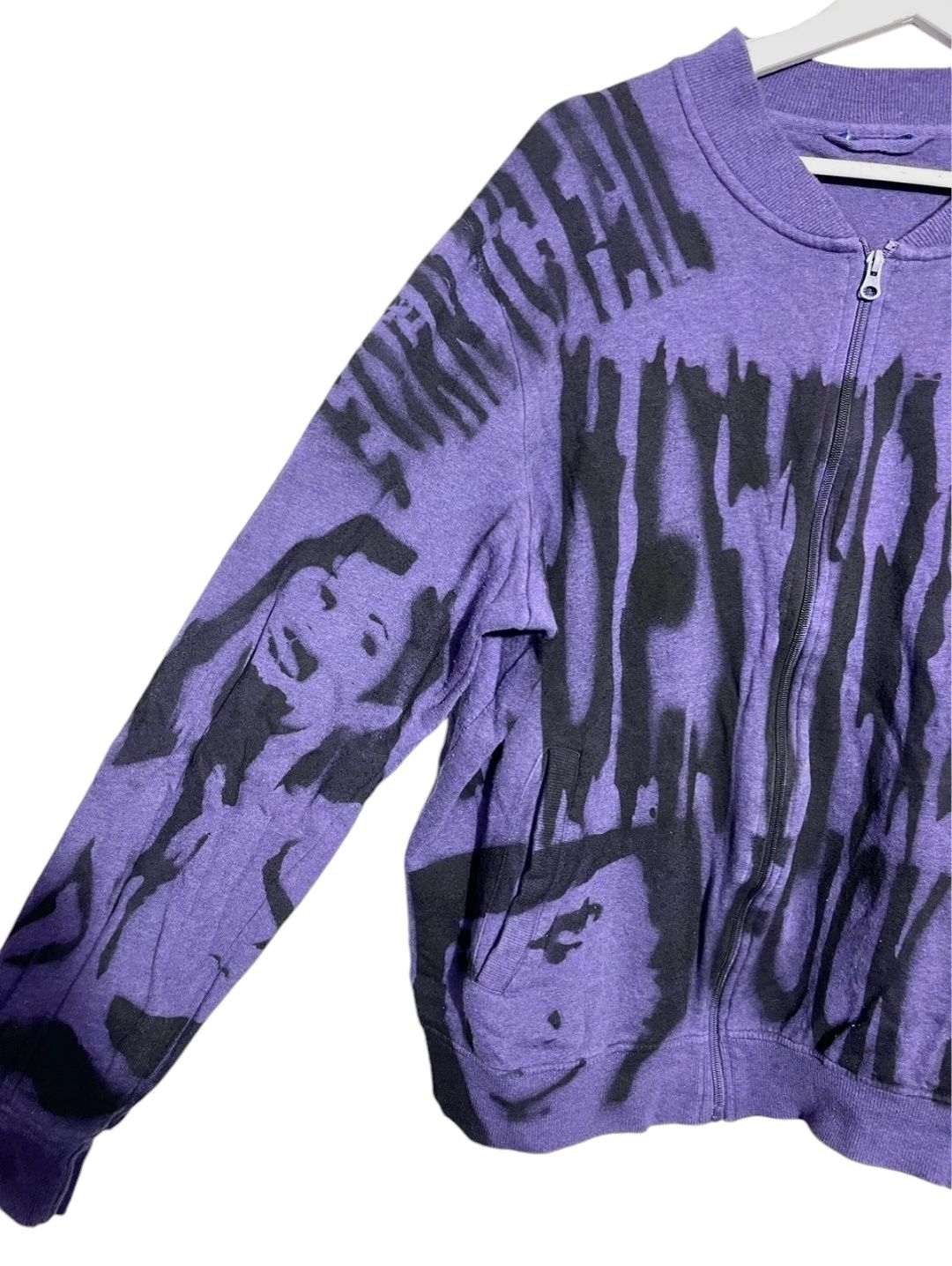 SICK MIND custom bluza bomberka M L graffiti unikat cyberpunk emo goth