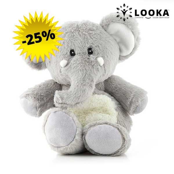 Elefante de Peluche com Efeito Quente e Frio