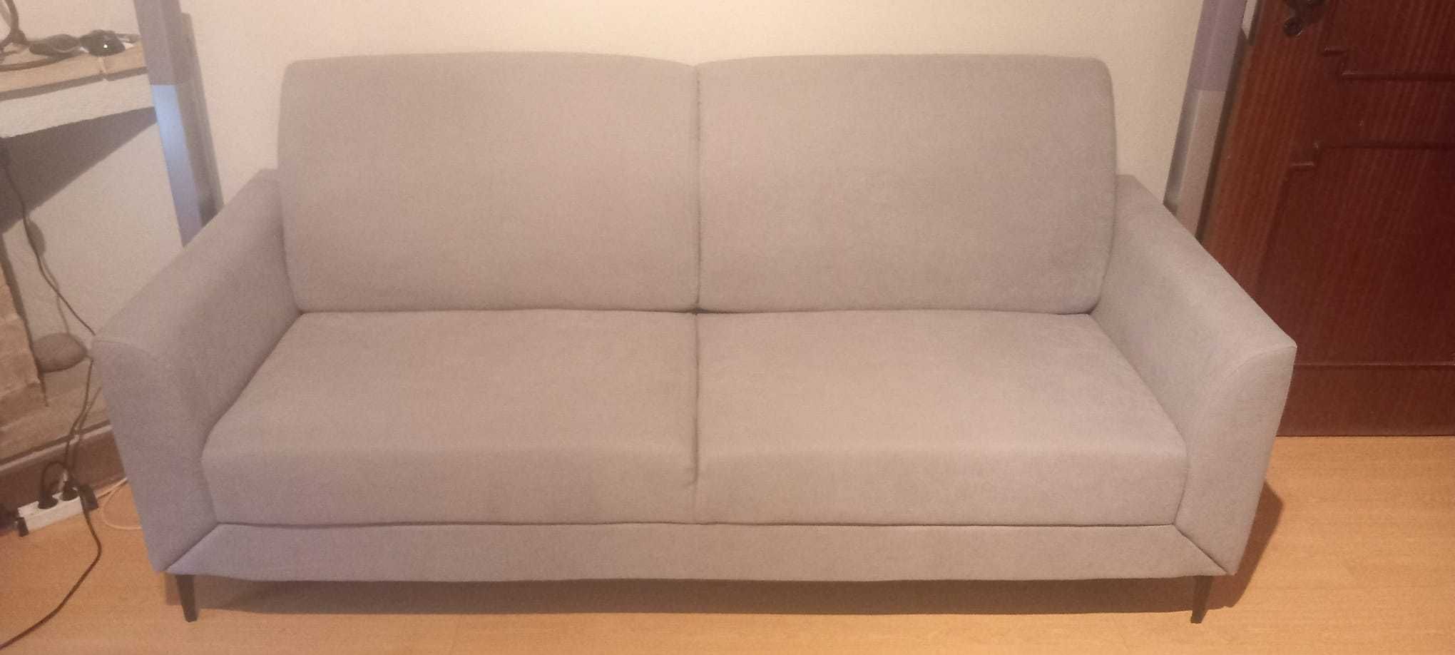 Sofá 3 lugares FENES Tecido Cinzento