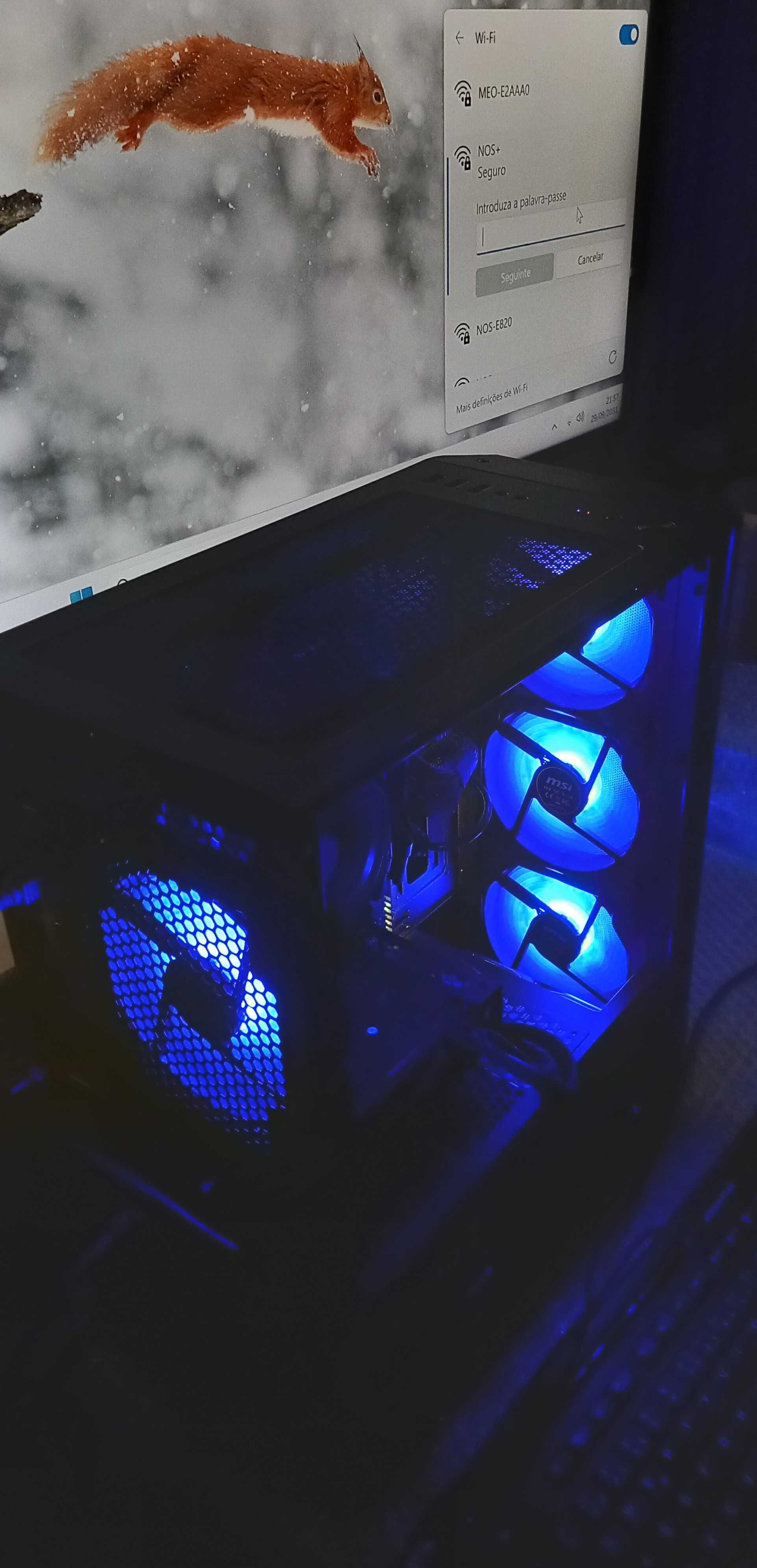 Computador Gaming com Wi-fi - Ryzen5 - RX 6600 - 16GB - HDD 1000GB