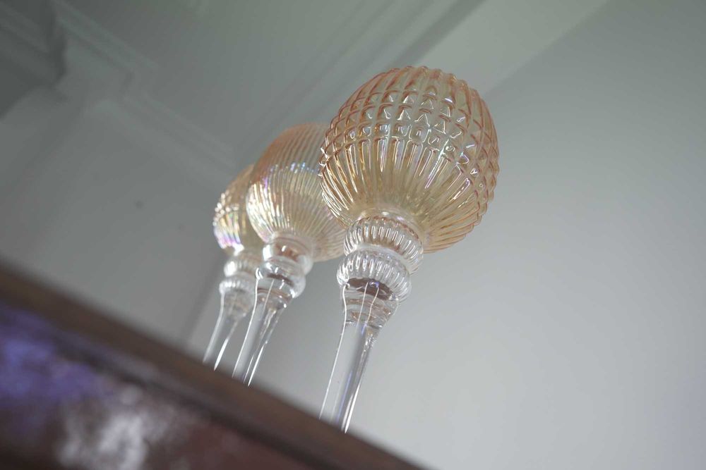 3 Castiçais em Vidro