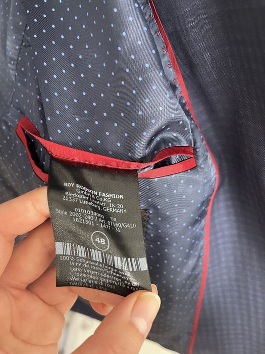 Garnitur męski marynarka męska Roy Robson M slim fit 100% virgin wool