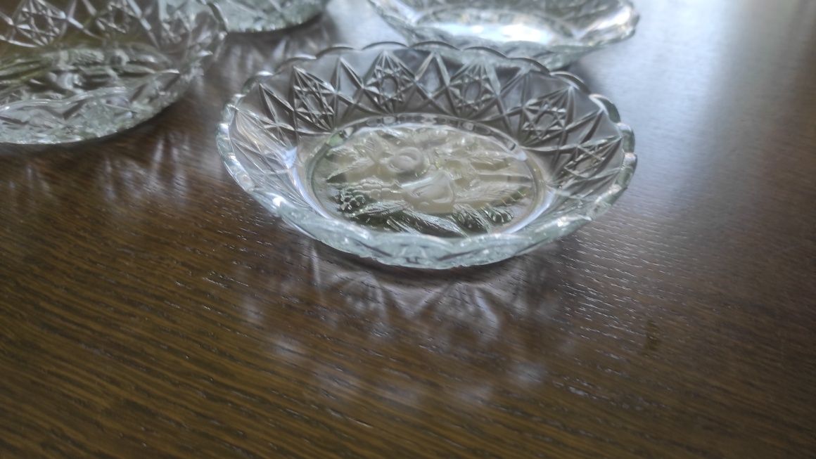 Salaterki 6 sztuk szkło kryształowe  PRL