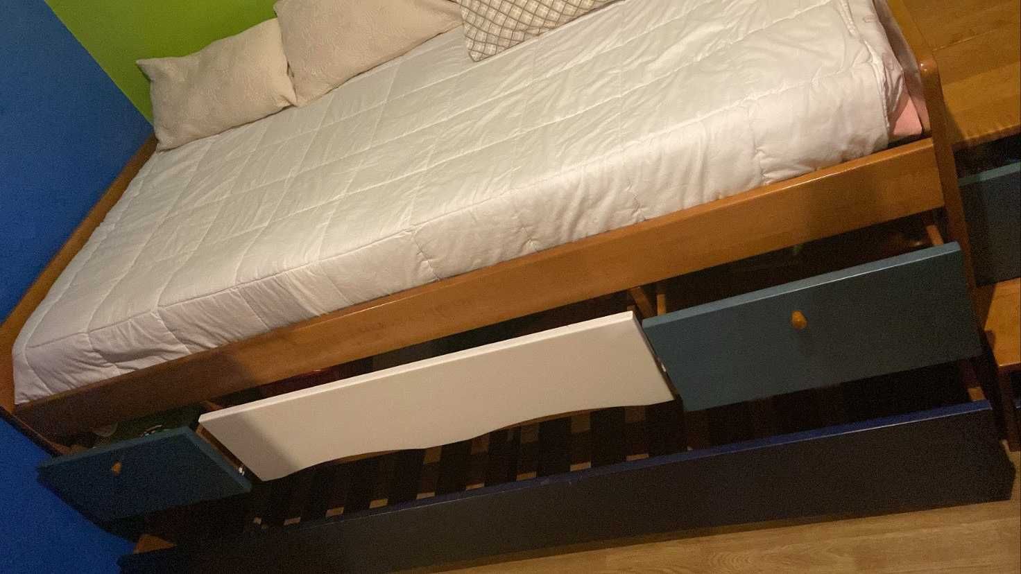 Cama Beliche Com Gavetas e 2 degraus /gavetas