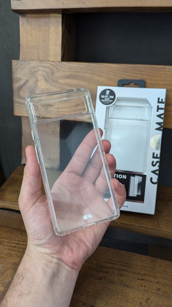 Чохол для Google Pixel 6 + полімерна плівка Case Mate Tough 
Прозорий