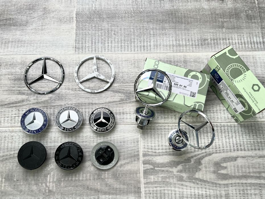 Емблема приціл Mercedes значок в капот Мерседес, логотип на багажник