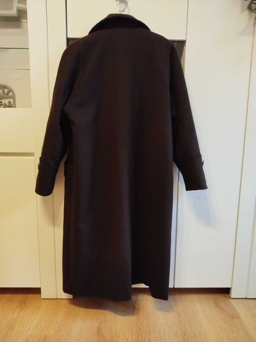Płaszcz ciemnobrązowy damski R 52/54