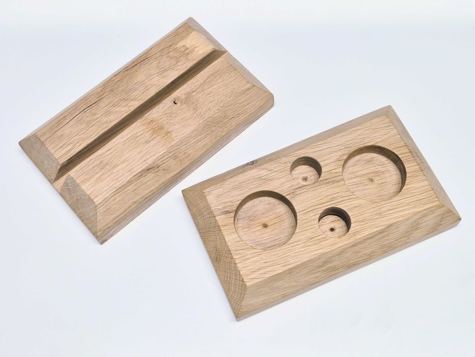 Drewniany (dąb) stojak uchwyt aplikator aplikatory biorezonans bicom