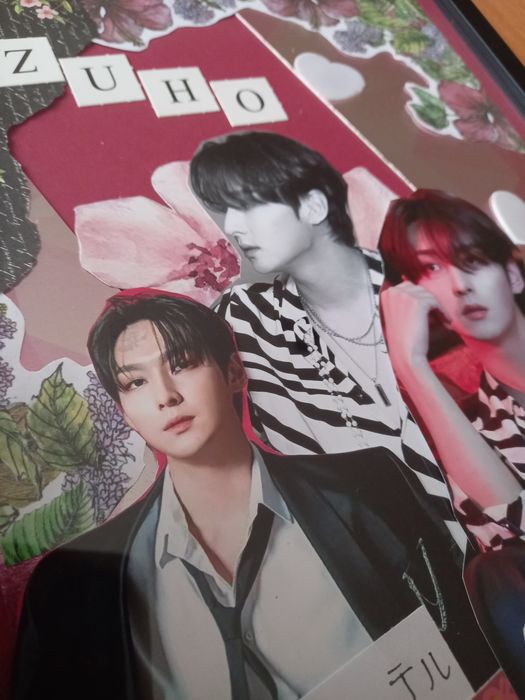 Zestaw prezentowy- kolaż scrapbooking ZUHO'SF9 + książka Susan Lee