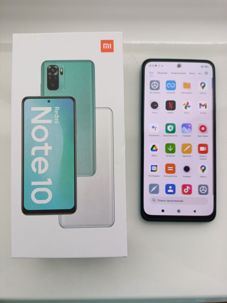 Redmi note 10 4/64 Gb +10 чехлов и стекла