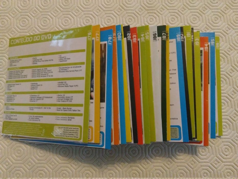 Lote de revistas, CDs e DVDs Exame informática 2002 a 2010