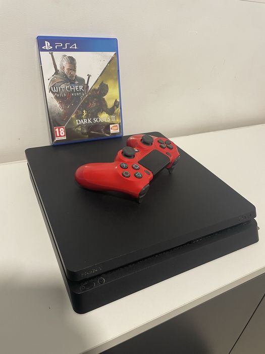 Ps4 Slim 500gb + 1 comando + 2 jogos