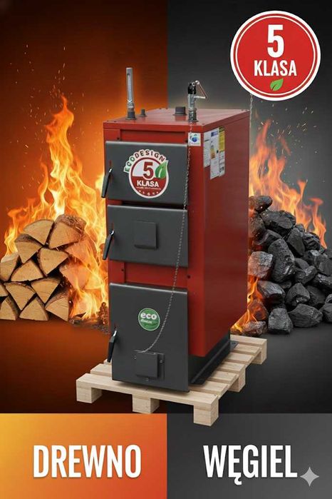 Kocioł 5 Klasa FENIKS UNI 24kW Zasypowy na drewno | PRODUCENT PLESZEW