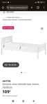 Cama criança IKEA Kritter + estrado + colchão Vyssa + barra proteção