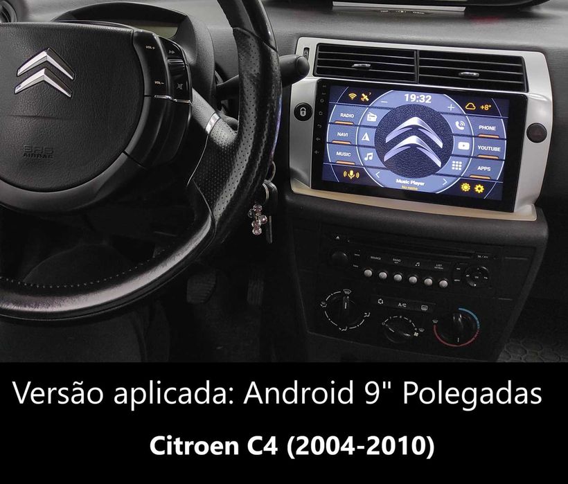 (NOVO) Rádio 2DIN • CITROEN C4 • (De 2004 até 2019) Android DS4 4+32GB