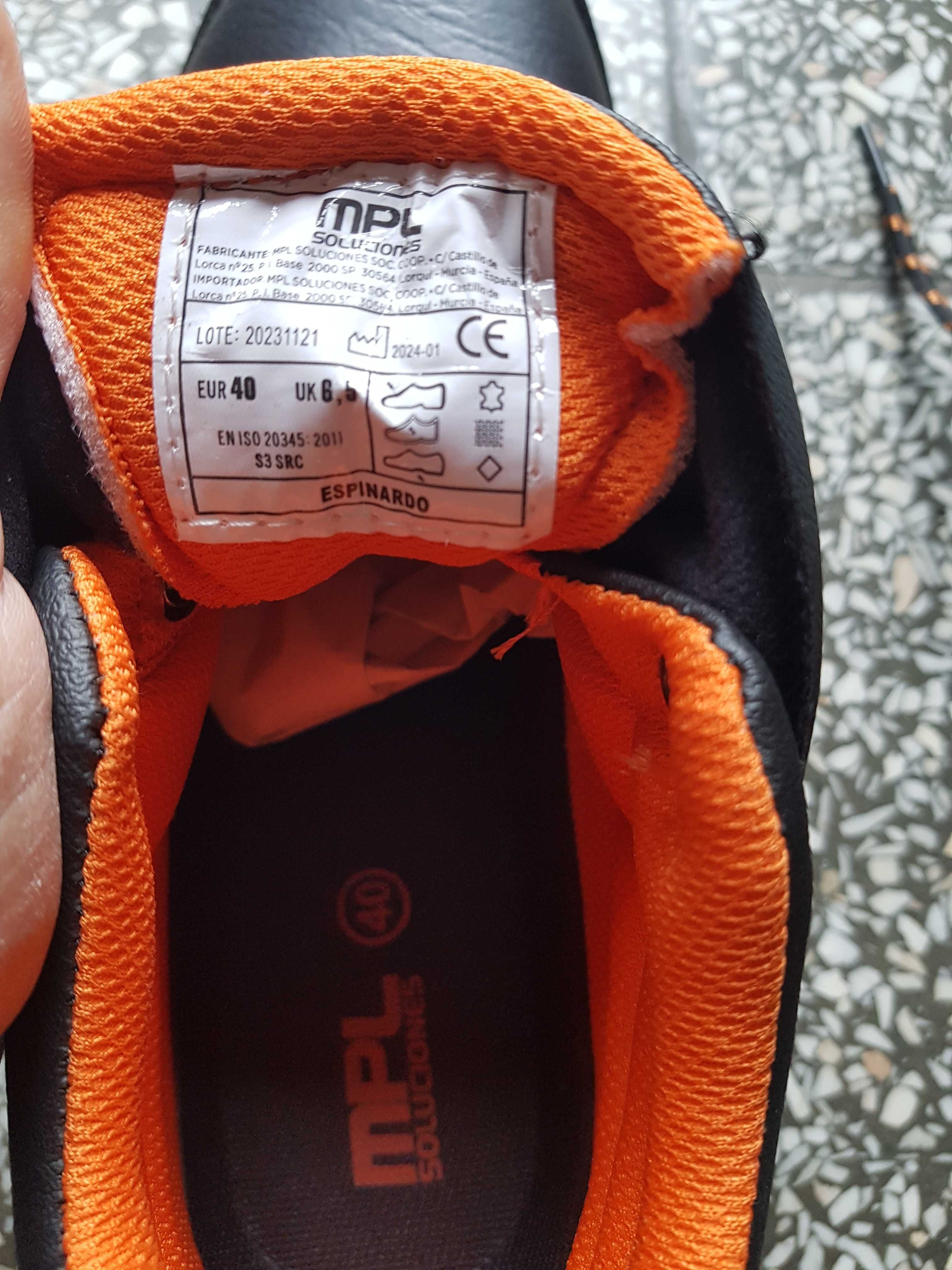 Buty robocze obuwie robocze z blacha nowe MPL rozmiar 40