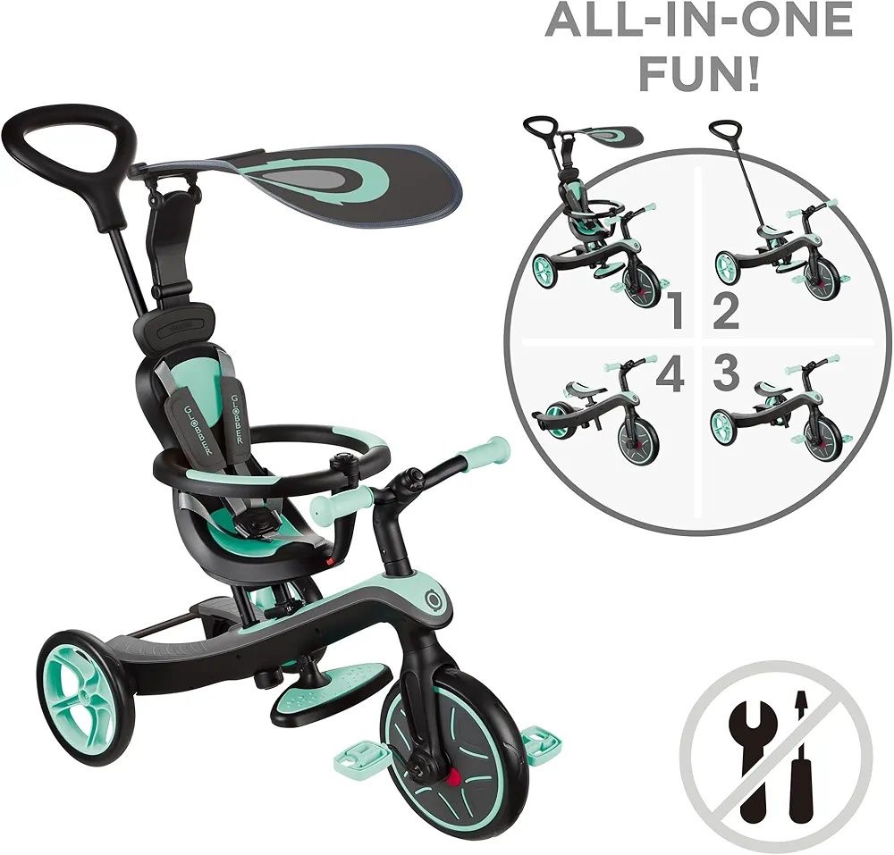 Rowerek trójkółowy biegowy dla dzieci 10m-5y 4 w 1 globbe trike