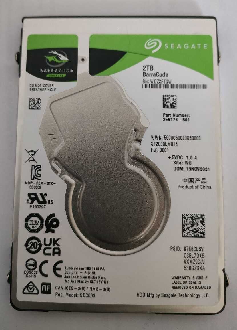 Жорсткий диск Seagate BarraCuda 2TB 128MB 5400RPM 2.5'' (ST2000LM015)