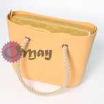 MIODOWY Velvet organizer OBAG STANDARD welur miód 2kieszenie OMAY