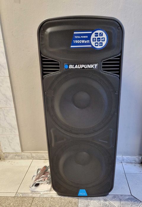Blaupunk PA25 profesjonalny system audio 1900W+pilot+mikrofon+zasilacz