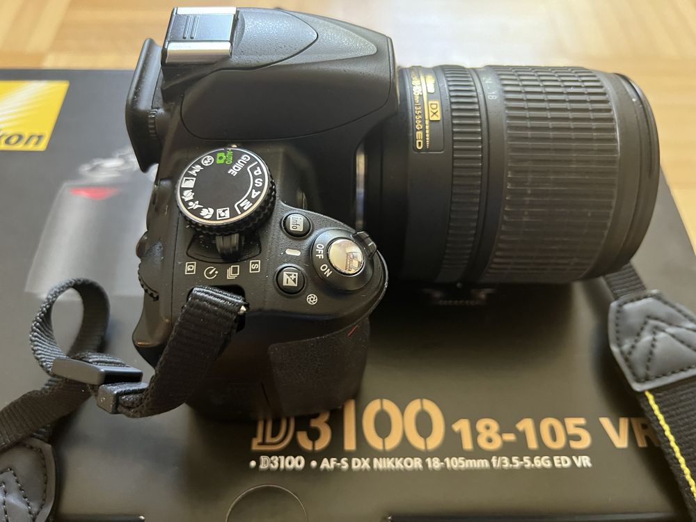 Nikon D3100 obiektyw 18-105 mm