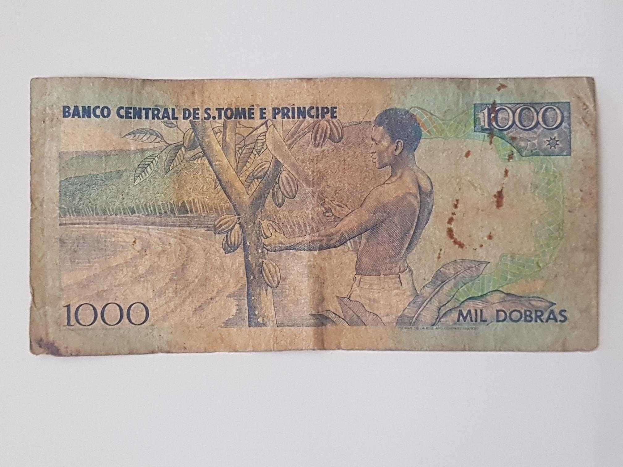 Nota 1000 Dobras (Nº1) São Tomé e Príncipe Ano:1993