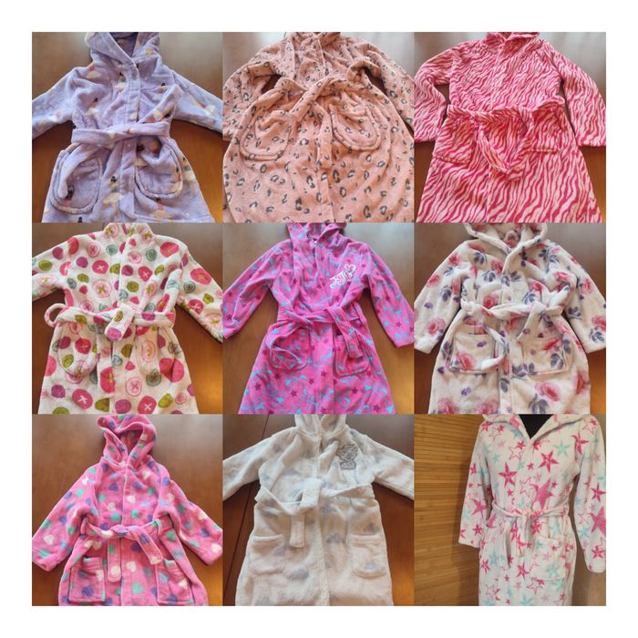 Халат теплый флисовый детский от 6-12мес до 10-11лет