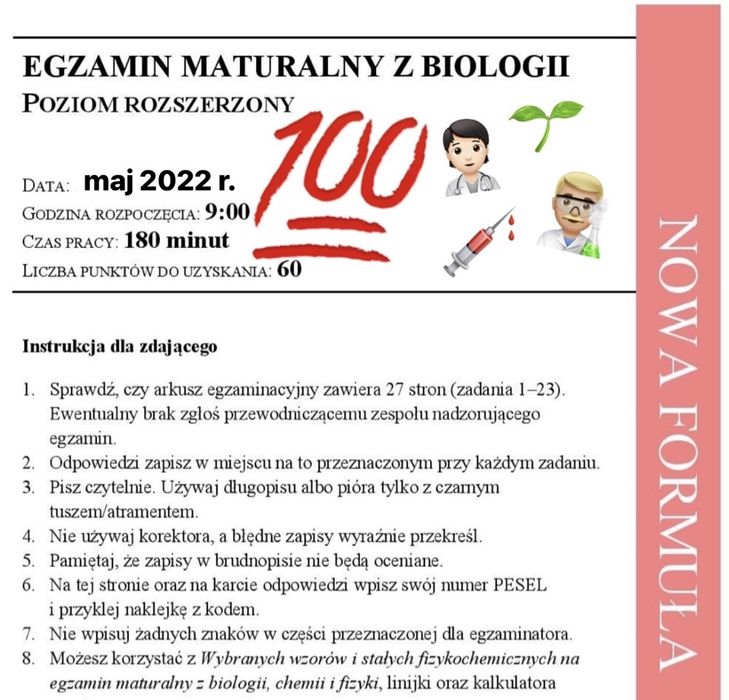 korepetycje Biologia matura 2024 kurs maturalny z biologii