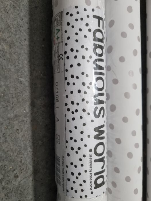 Tapeta kropeczki szare Fabulos world tapeta dots 67106-1