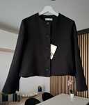 Zara czarna marynarka krótka oversize M 38