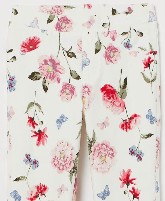 Kwiaty, kwiatki, motyle, róże, HM Leginsy, Tregginsy  NOWE 134