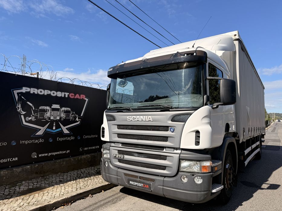 SCANIA P270 CAIXA CORTINAS+TETO+PLATAFORMA RETRATIL 8M #OPORTUNIDADE#