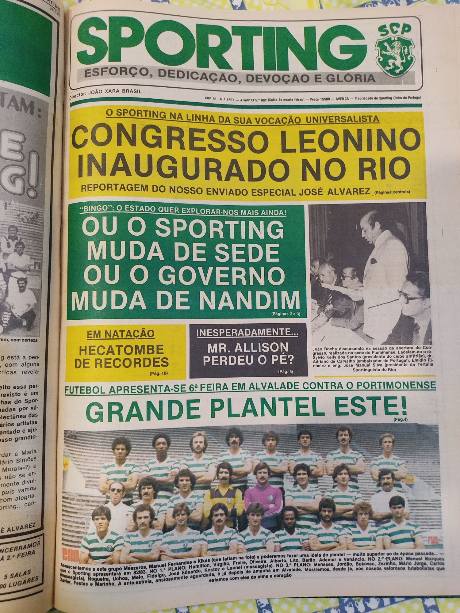 Jornal Sporting janeiro a dezembro de 1982