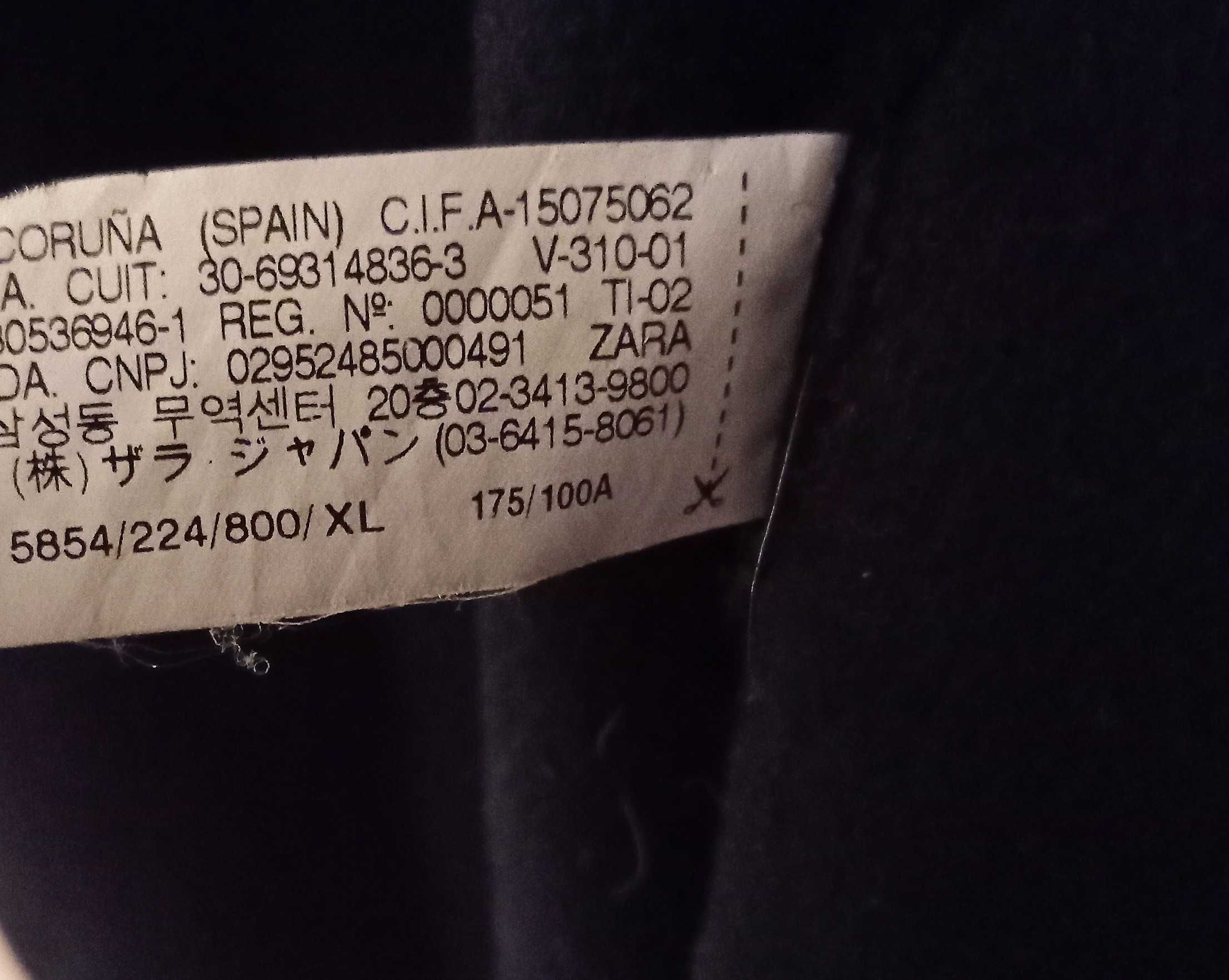 płaszcz wełniany Zara Basic XL