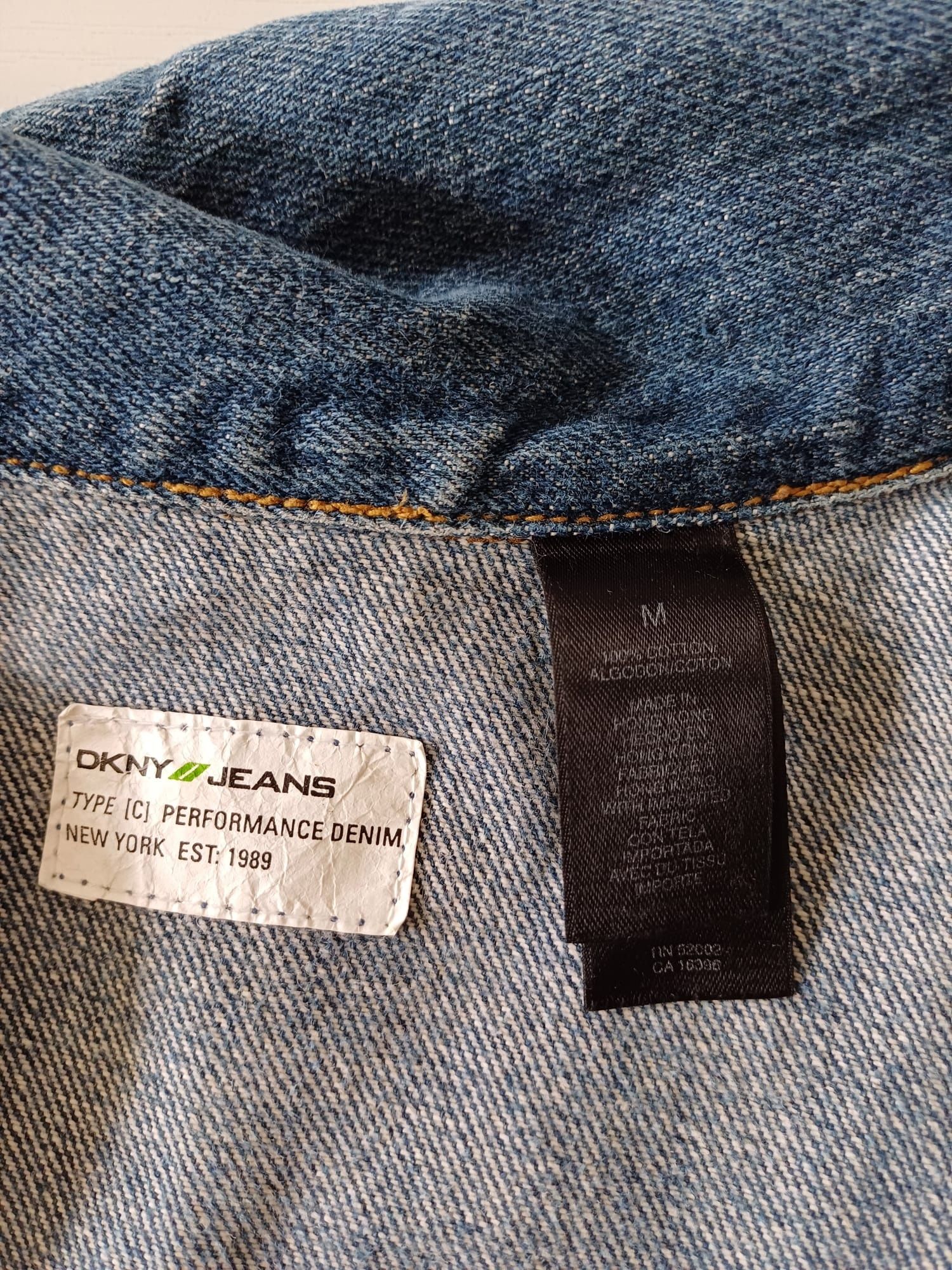 Kamizelka jeansowa męska z naszyfkami DKNY rozm M/L.