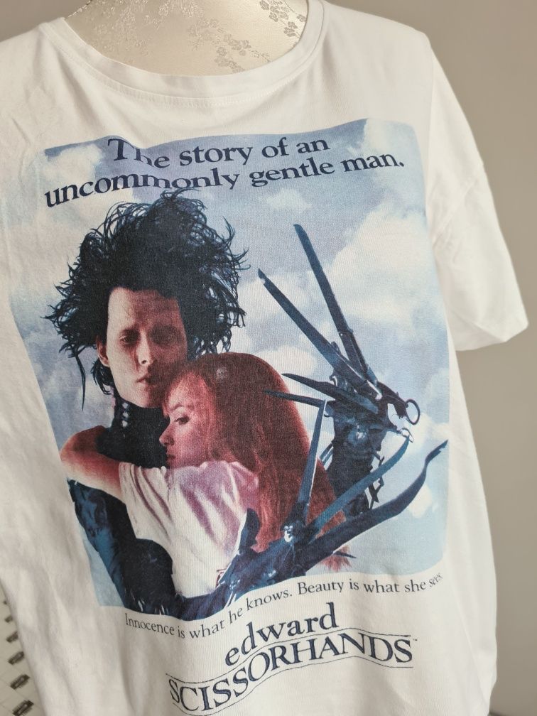 Koszulka T-shirt z nadrukiem Edward Scissorhands Nożycoręki oversize