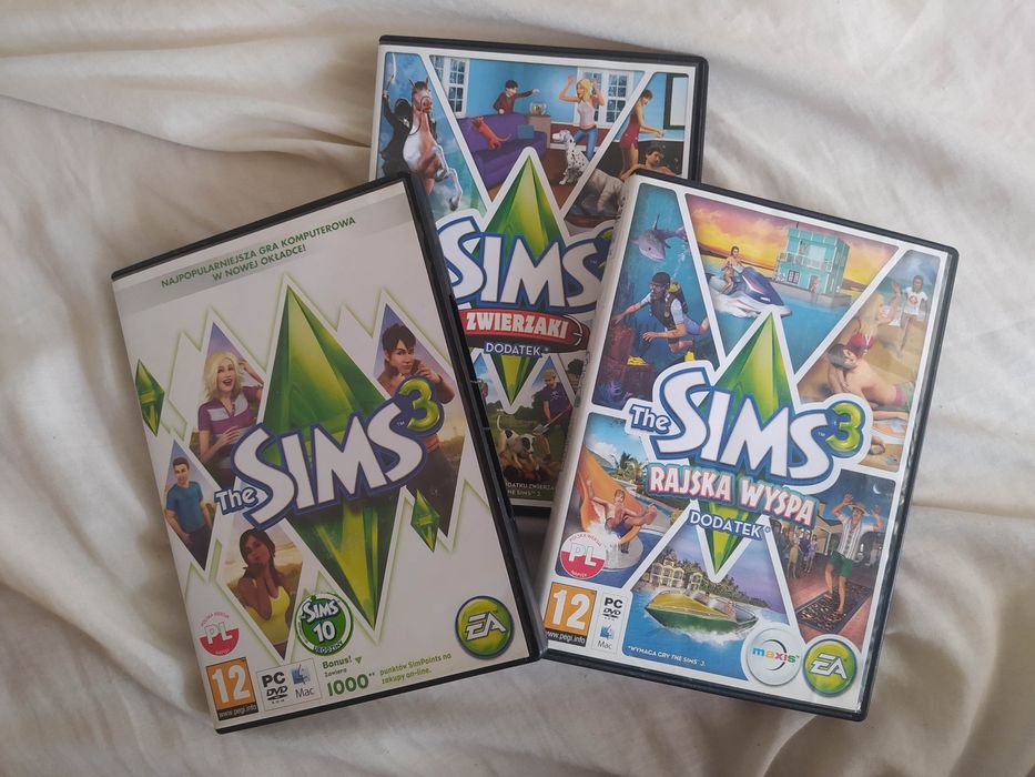 Simsy 3 podstawa + 2 dodatki