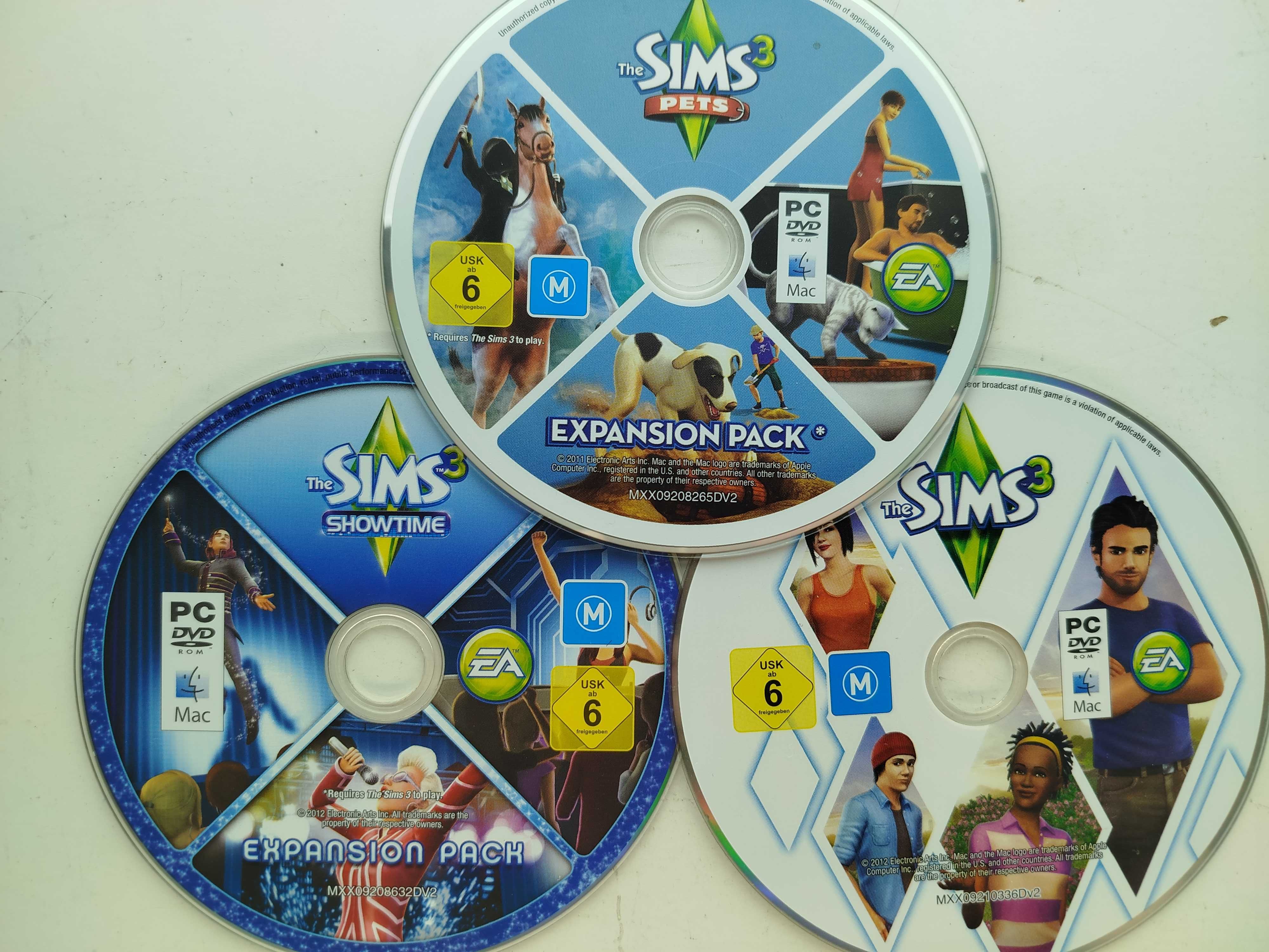 SIMS 3 Zostań Gwiazdą + Expansion Pack Pach 3 płyty 2 opakowania PC