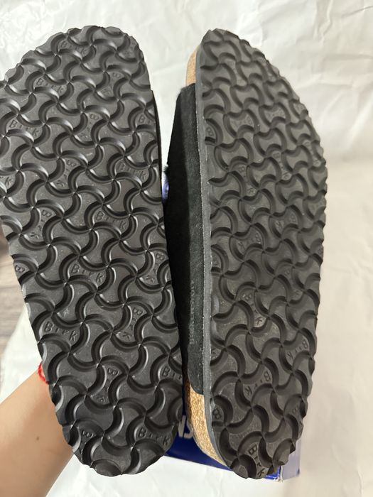 Birkenstock Arizona VL Shearling Black skóra zamszowa 44